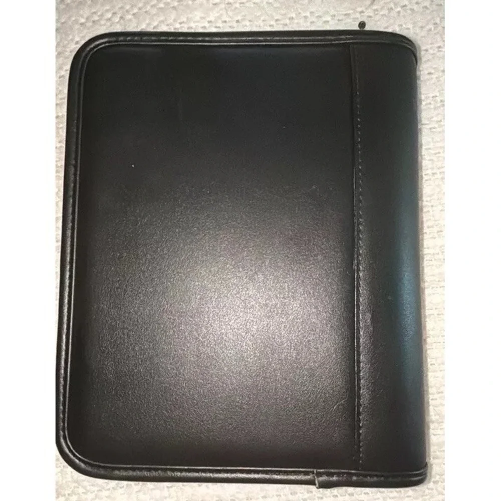 Vtg Franklin Covey Compact System 6 Ring Binder Black NWOT‎ Undated Inserts
